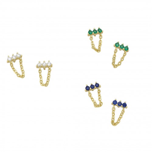 Stud Chain Earrings