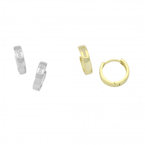 Cross Hoop Earrings