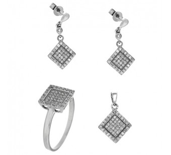 Silver jewellery set
