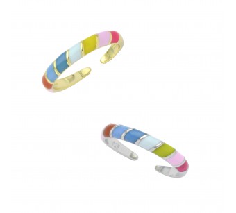 Enamelled Rainbow Ring