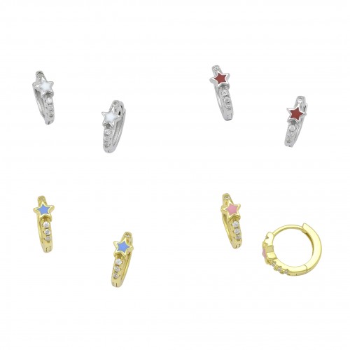 Star Hoop Earrings