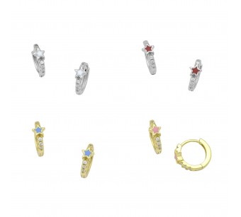 Star Hoop Earrings
