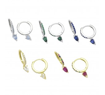 Drop Hoop Earrings