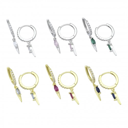 Navette Hoop Earrings