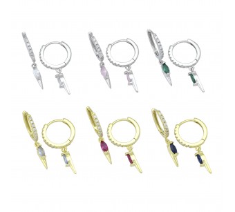 Navette Hoop Earrings