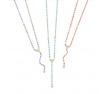 "Tie" Enamel Necklace