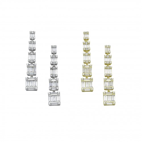 Rectangular Dangling Earrings