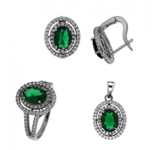 Silver jewellery set