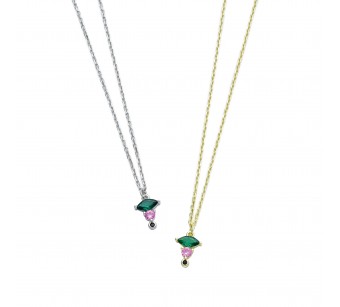 Triple Stone Necklace