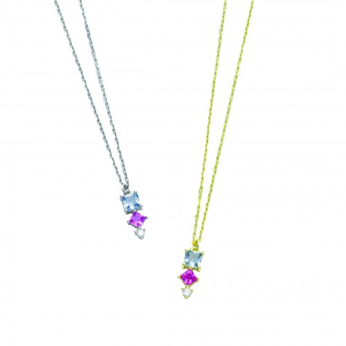Triple Stone Necklace