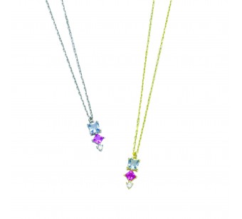 Triple Stone Necklace