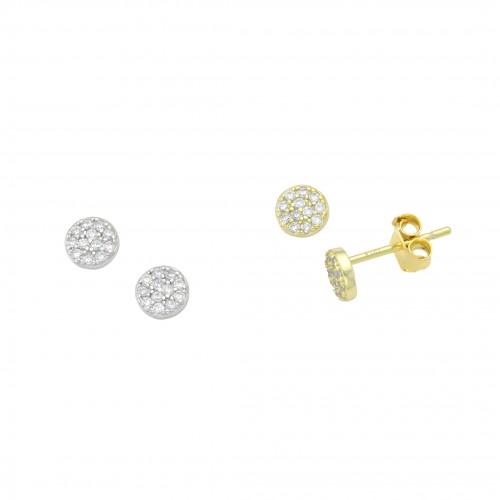 Round Disk Earrings