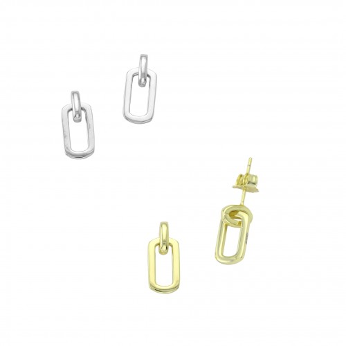 Rectangular Hoops Earrings
