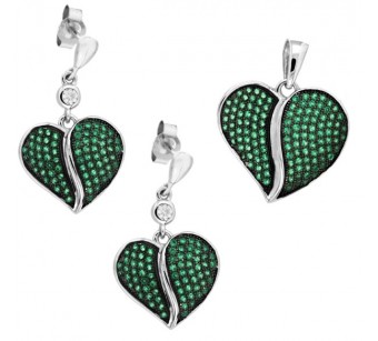 Silver jewellery set