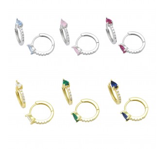 Drop Hoop Earrings