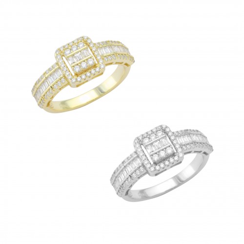 Square Half Eternity Ring