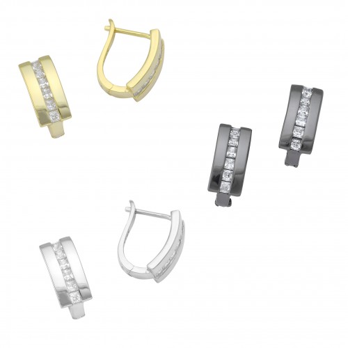 Double Hlaf-Loops Earrings