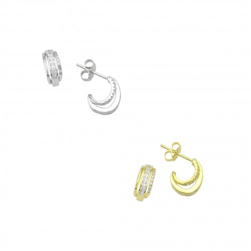 Triple-Half Hoop Earrings