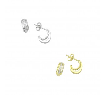 Triple-Half Hoop Earrings