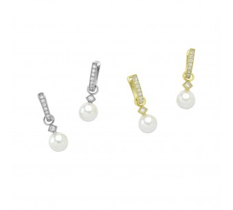 Hoop Earrings with Pearl