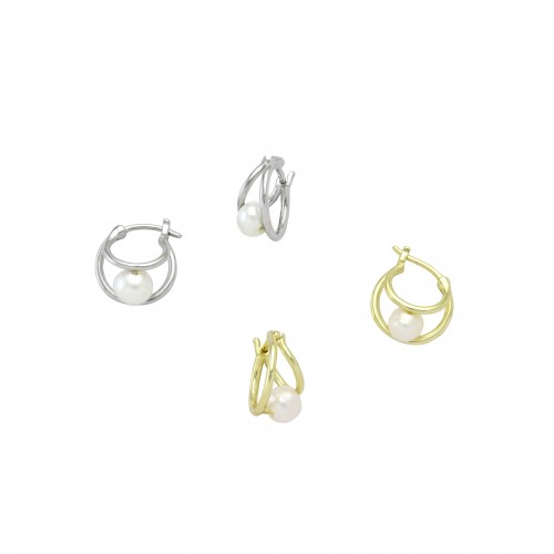 Double-Mini Hoop Earrings