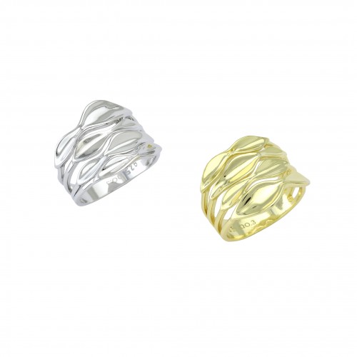 Wide wavy Ring