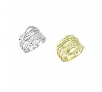 Wide wavy Ring