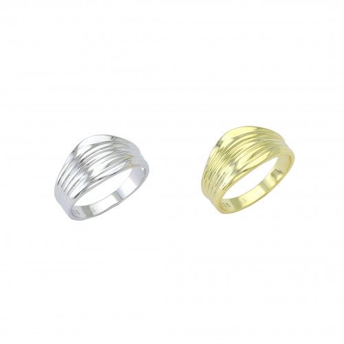 Wide wavy Ring