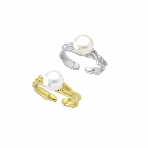 Solitaire "Crumpled" Ring
