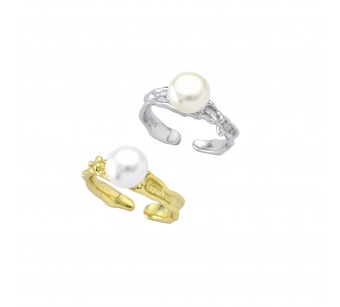 Solitaire "Crumpled" Ring