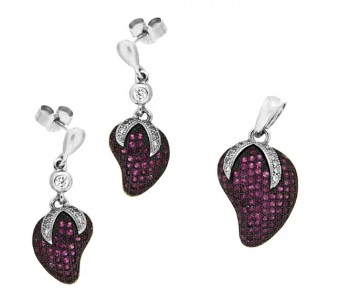 Silver jewellery set