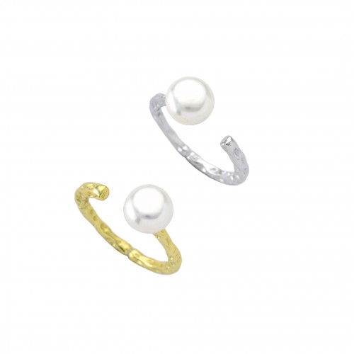Solitaire "Crumpled" Ring