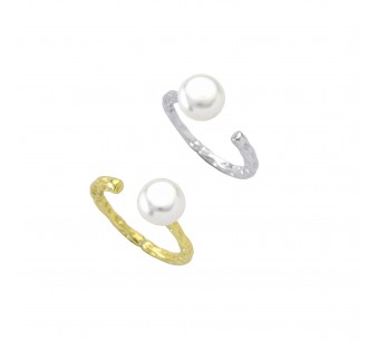 Solitaire "Crumpled" Ring