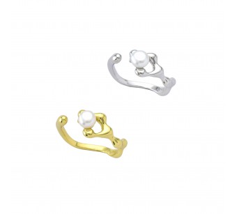 Solitaire "Liquid" Ring