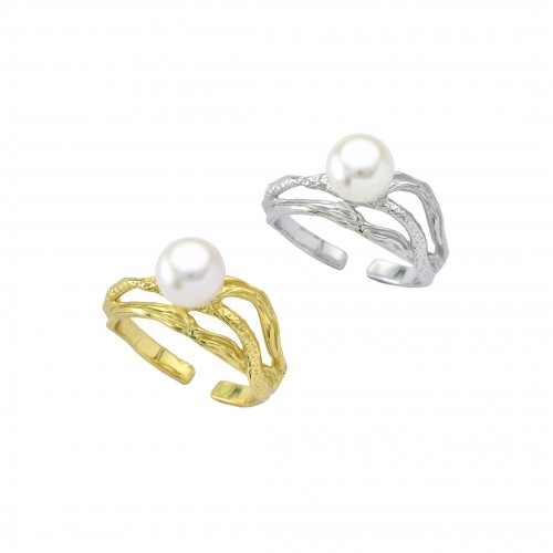Solitaire "Crumpled" Ring