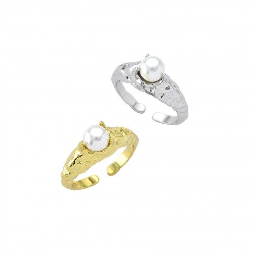 Solitaire "Crumpled" Ring