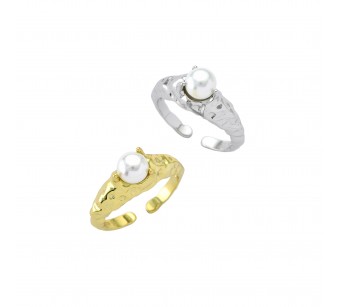 Solitaire "Crumpled" Ring