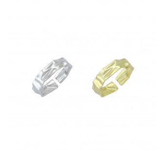 "Crumpled" Wide Ring