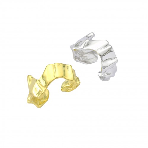 "Crumpled" Wide Ring