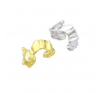 "Crumpled" Wide Ring