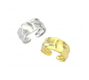 "Crumpled" Wide Ring
