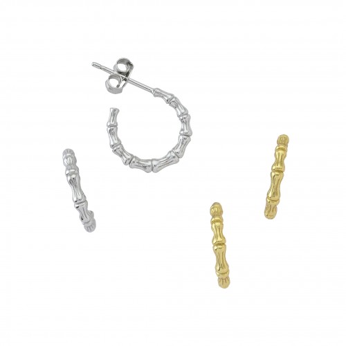 "Crumpled" Hoop Earrings