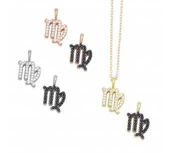 Virgo Zodiac Sign Necklace