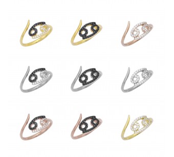 Cancer Zodiac Sign Ring