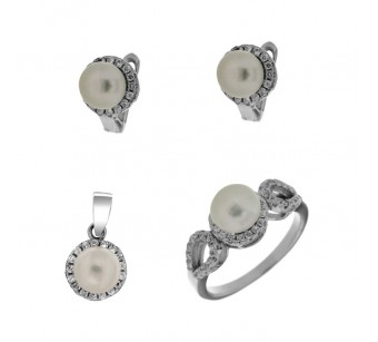 Silver jewellery set