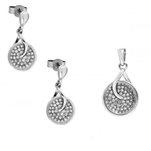 Silver jewellery set