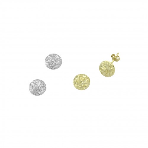 Crumbled Disk Earrings
