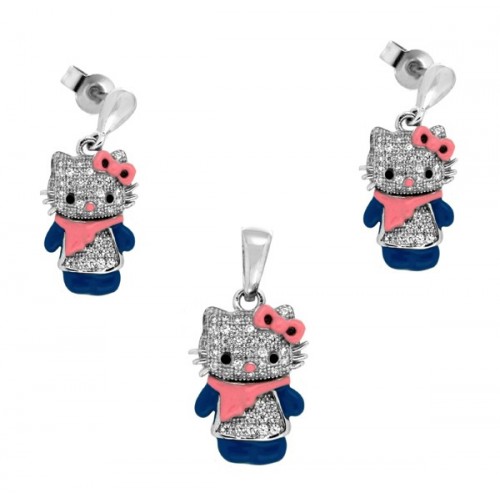 Silver jewellery set for children