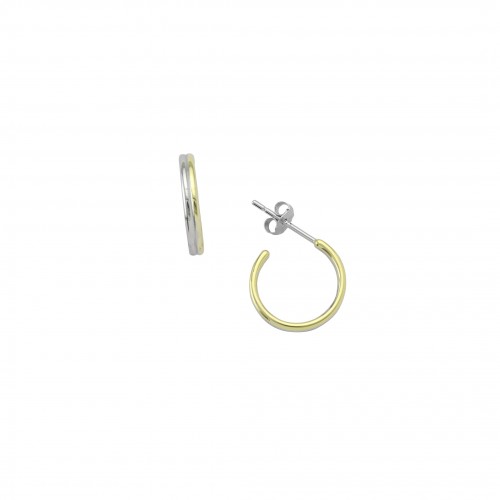 Two-Tone Hoop Earrings
