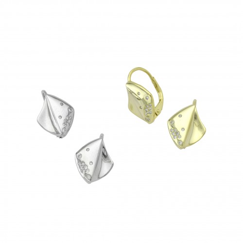 Diamond Leaf Earrings